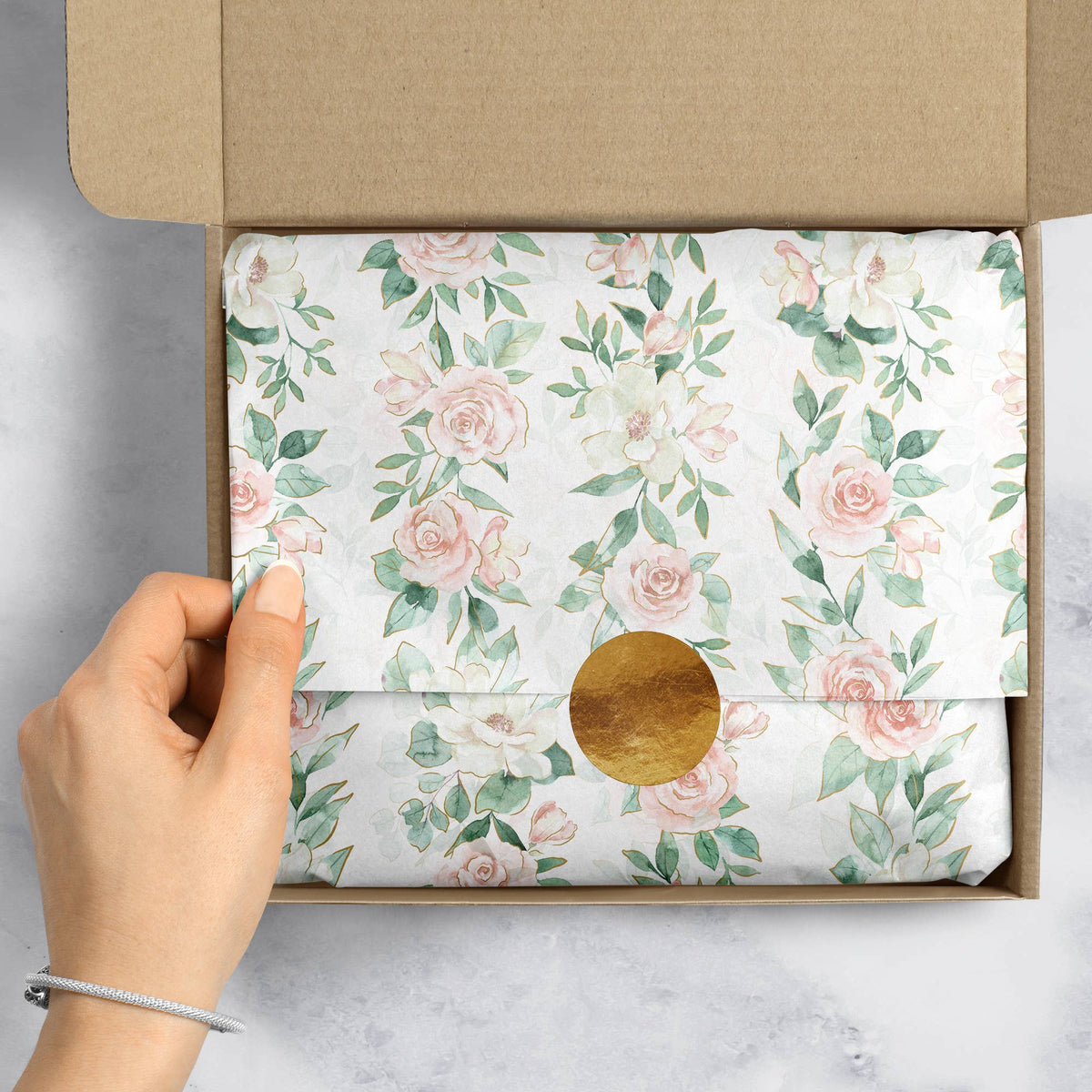 Pink Roses - Designer Tissue - Printed