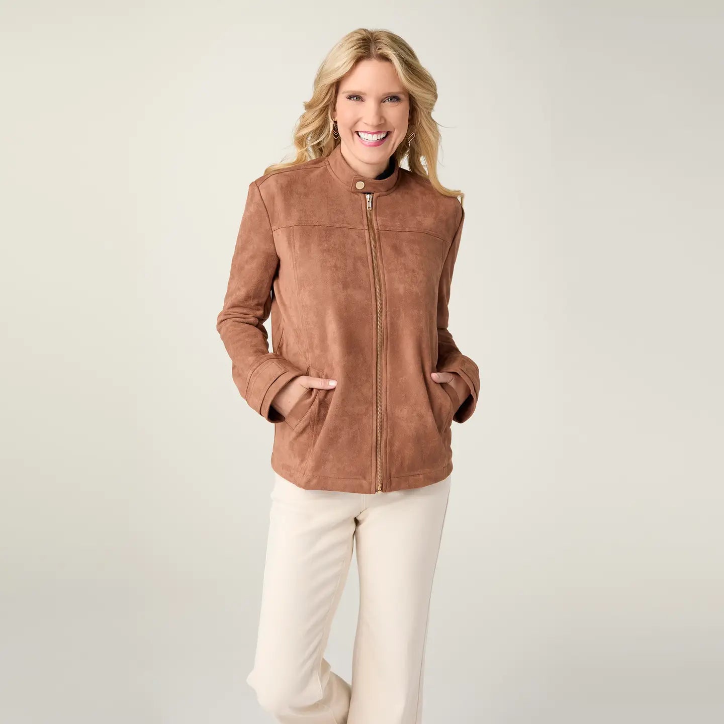 Pavia Lightweight Faux Suede Jacket