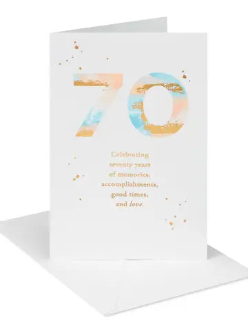70th Birthday Card