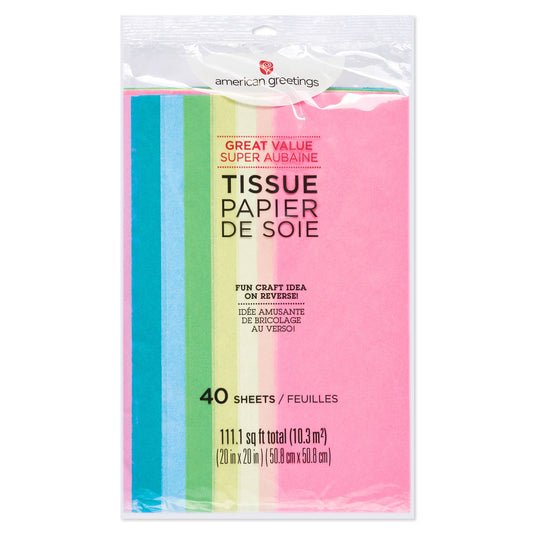Tissue Paper Mix Colors 40 Sheet