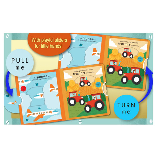 Noisy Vehicle Garage-Sturdy Interactive Board Book For Kids
