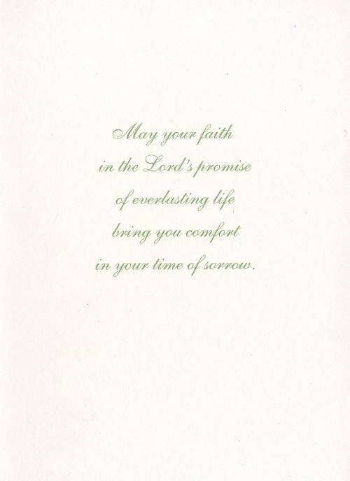 Religious Sympathy Card
