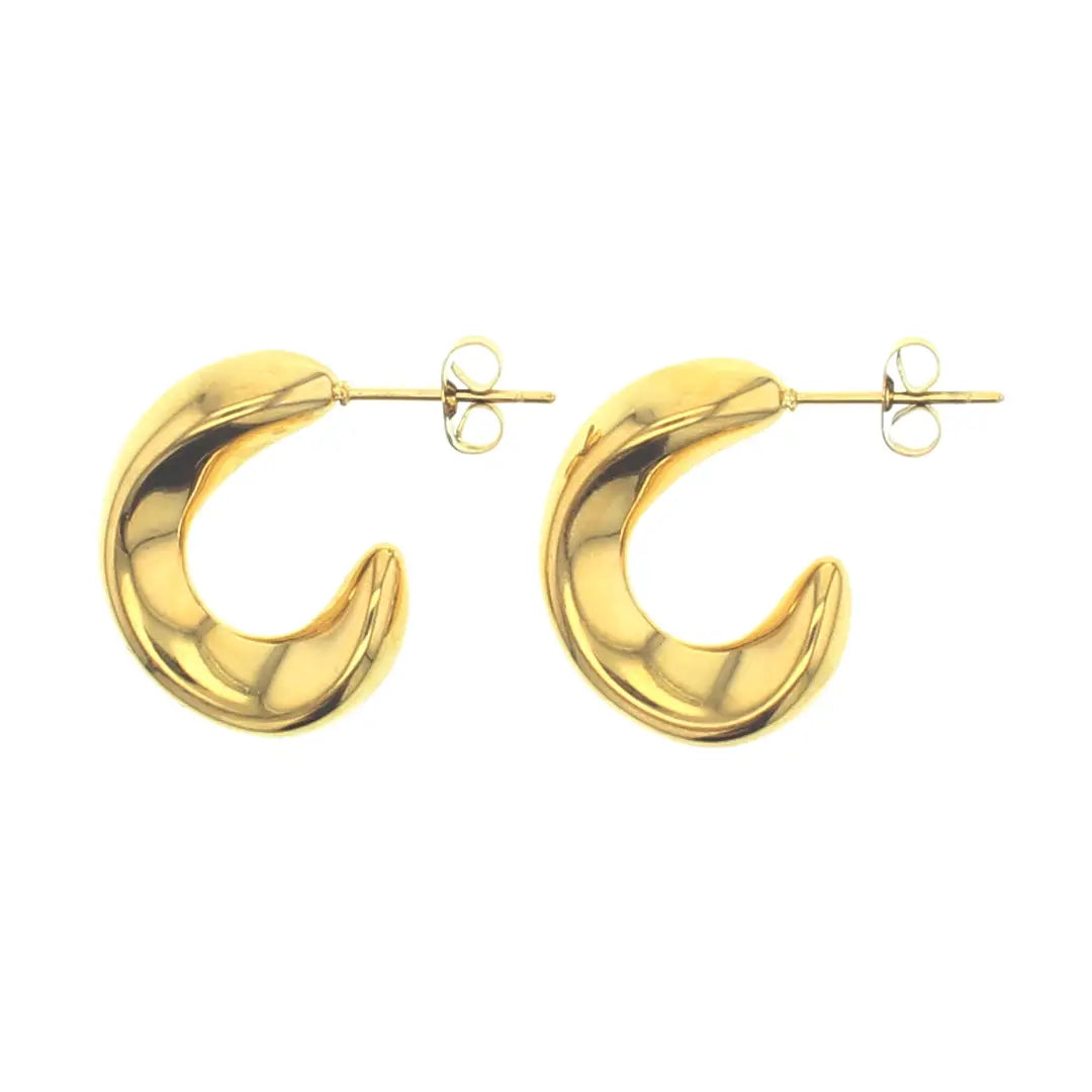 Lotus Waterproof Gold Earrings