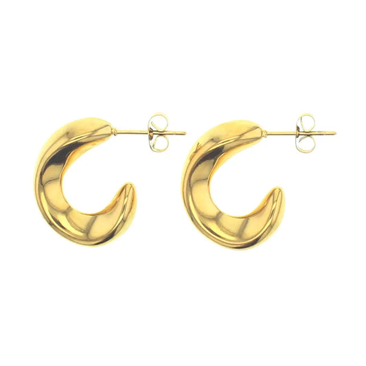 Lotus Waterproof Gold Earrings