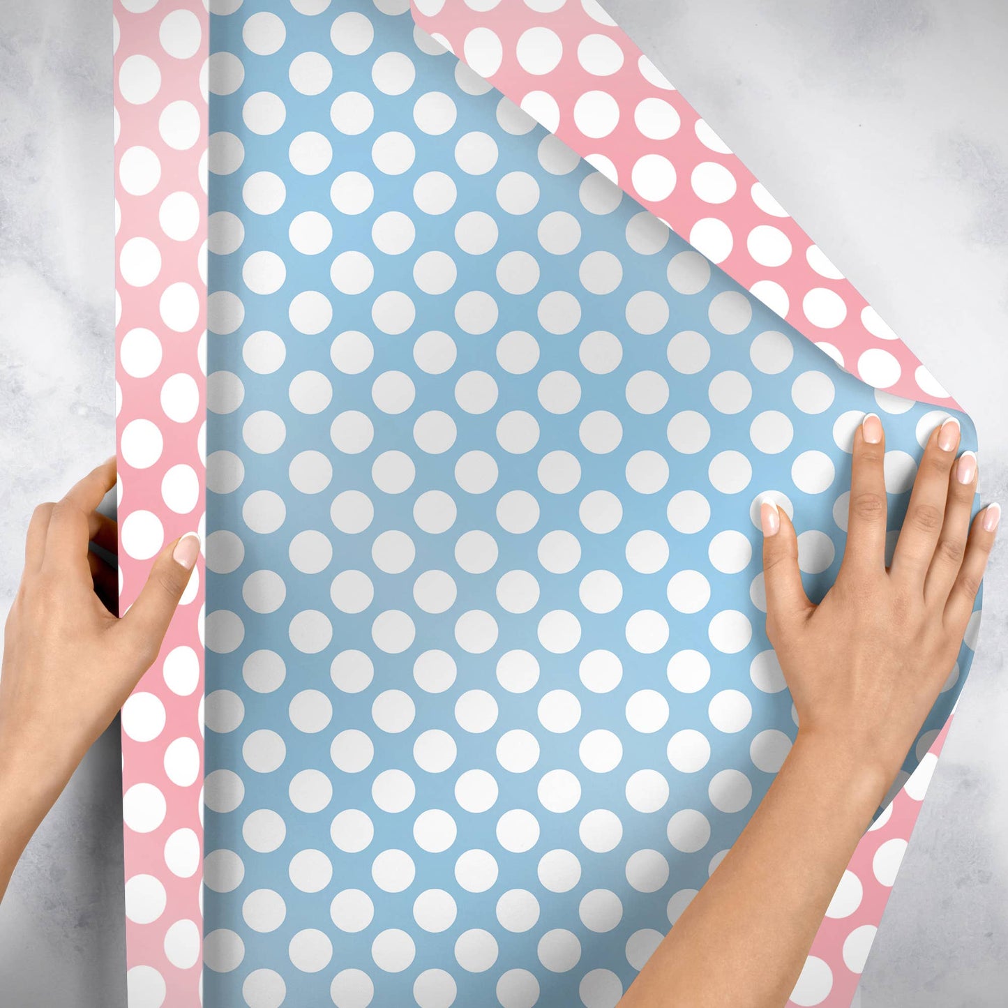 Pastel Pink & Pastel Blue - Gift Wrap Rolls