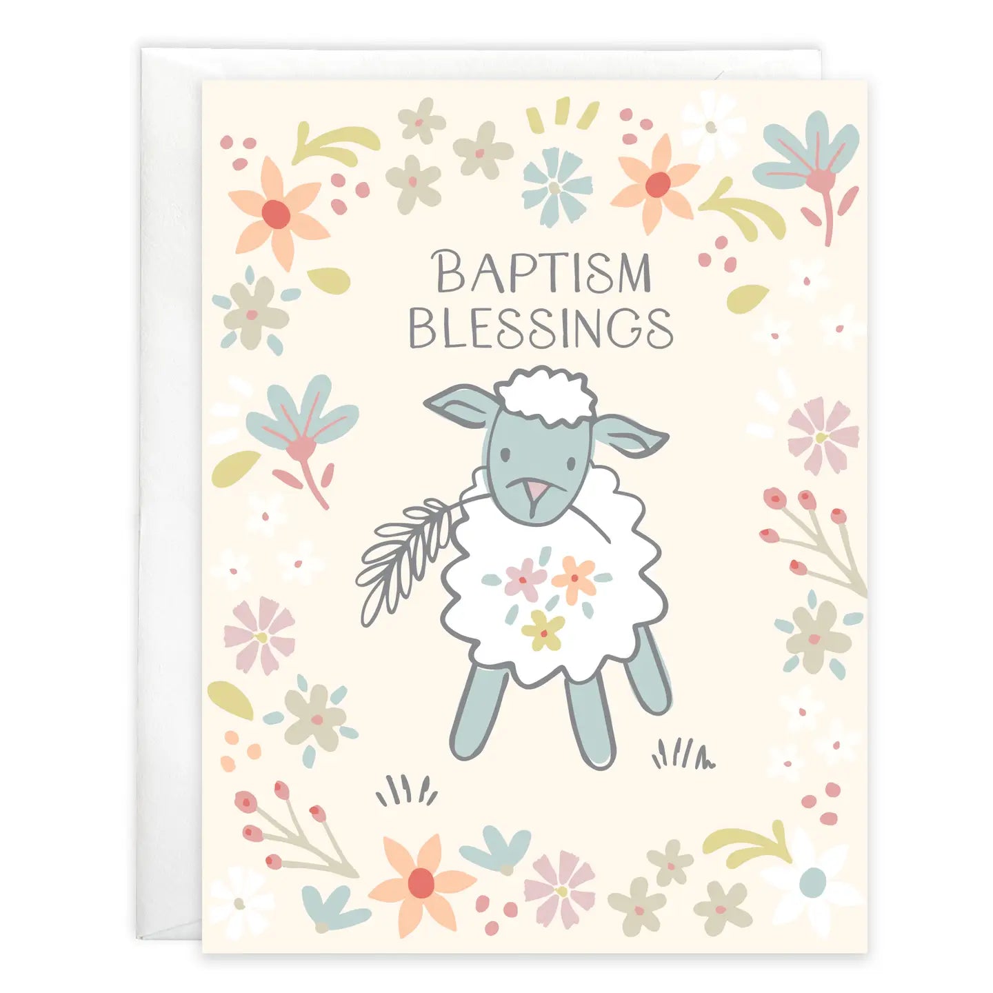 With Scripture Religious Greeting Card - Sweet Little Lambs