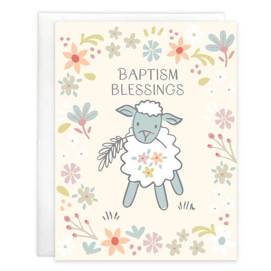 With Scripture Religious Greeting Card - Sweet Little Lambs