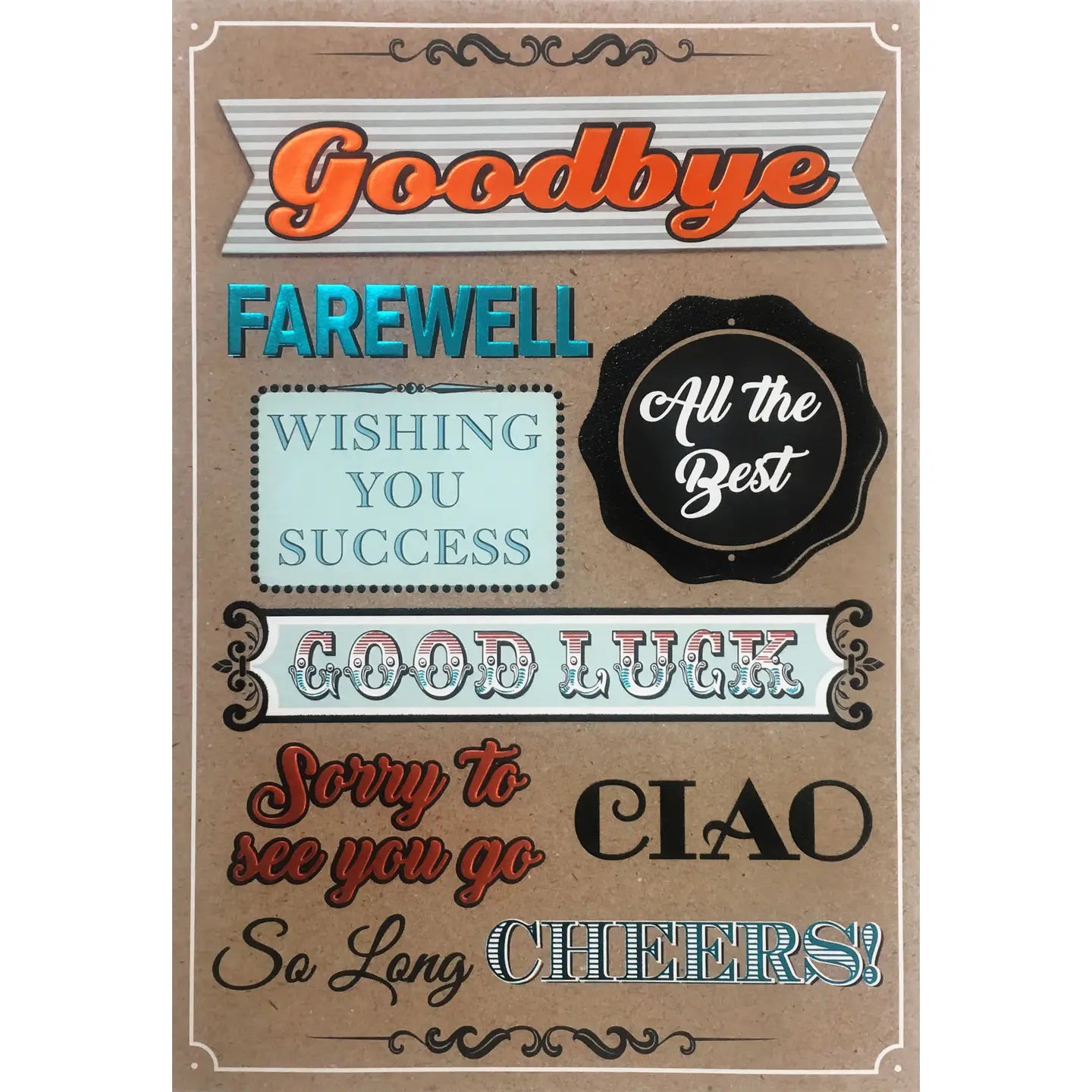 Jumbo Good Luck Goodbye Card