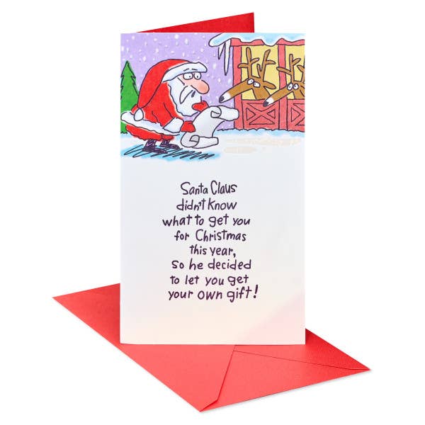 Santa Didn't Know What to Get You Money & Gift Card Holder