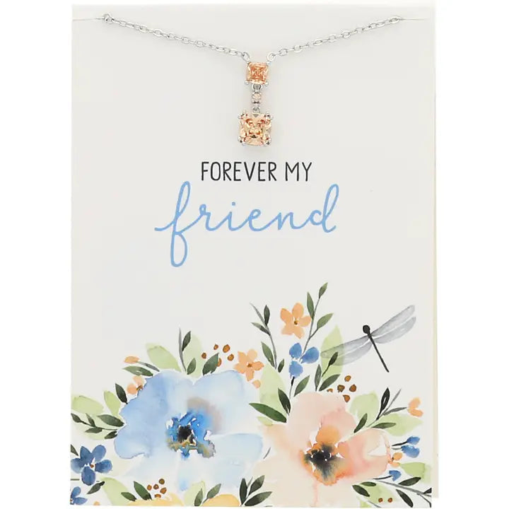 Friend Light Champagne Stone Necklace