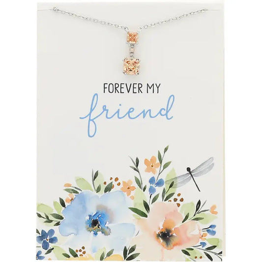 Friend Light Champagne Stone Necklace
