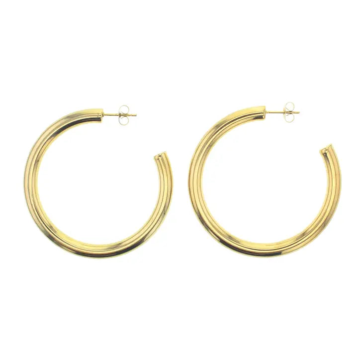 Lotus Waterproof Gold Earrings