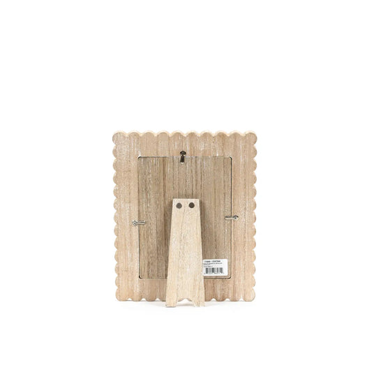 Wood Photo Frame (Scallop) Ntrl/Wh (5x7)