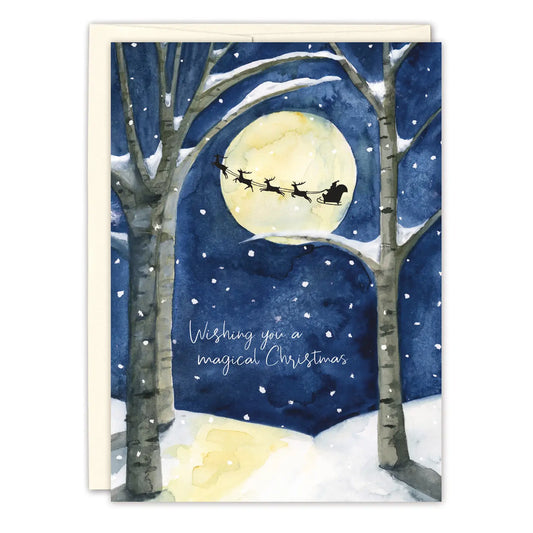 Santa in the Sky Holiday Card