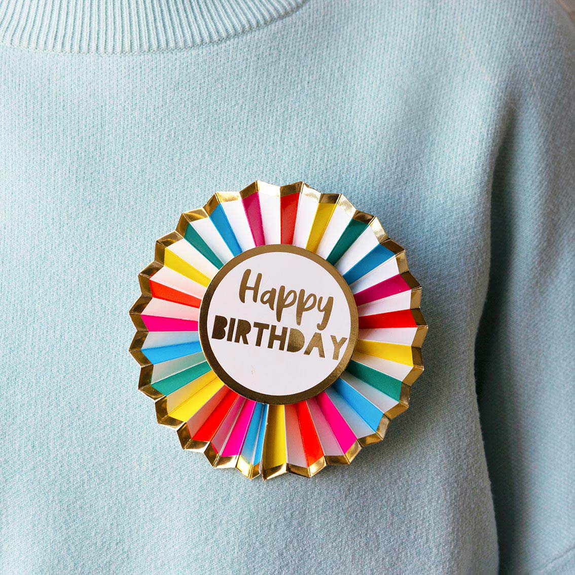 Rainbow Happy Birthday Badge | Birthday Supplies |