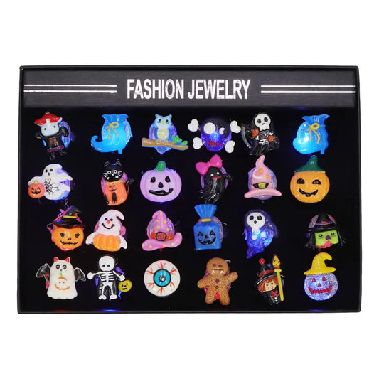 Halloween Resin Charm Led Light-Up Ring
