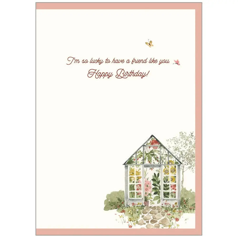Greenhouse & Dog - Birthday For Her Card