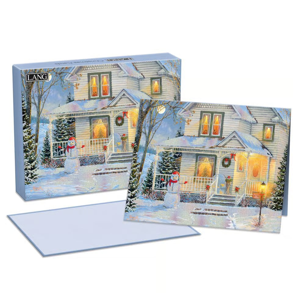 Frosty Evening of Cheer Boxed Christmas Cards by Sam Timm
