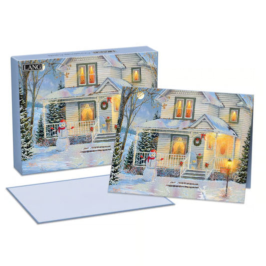 Frosty Evening of Cheer Boxed Christmas Cards by Sam Timm
