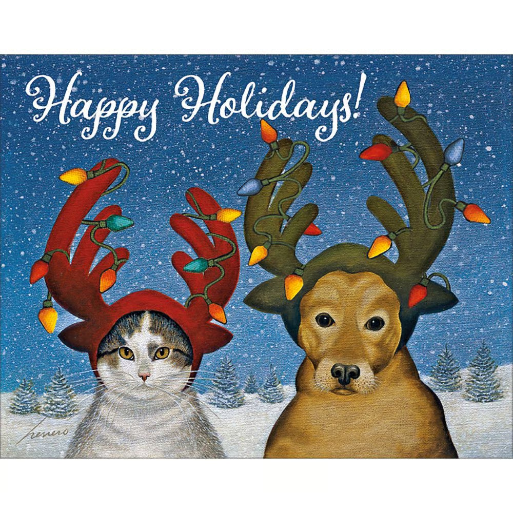 Merry Mischief Boxed Christmas Cards by Lowell Herrero