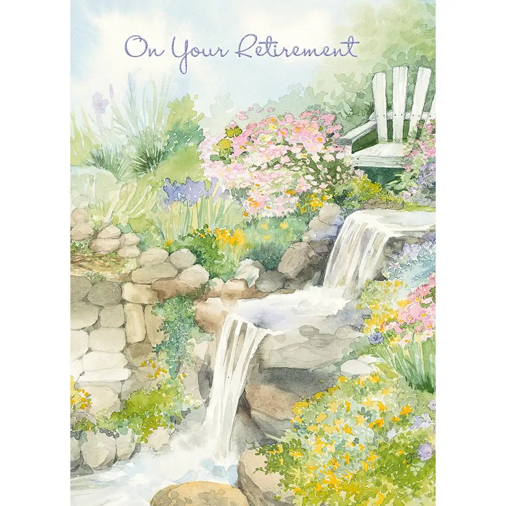 Waterfall Retreat - Faith Congrats. Retirement Value Card