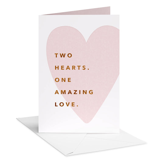 Anniversary Card – “Two Hearts, One Amazing Love”