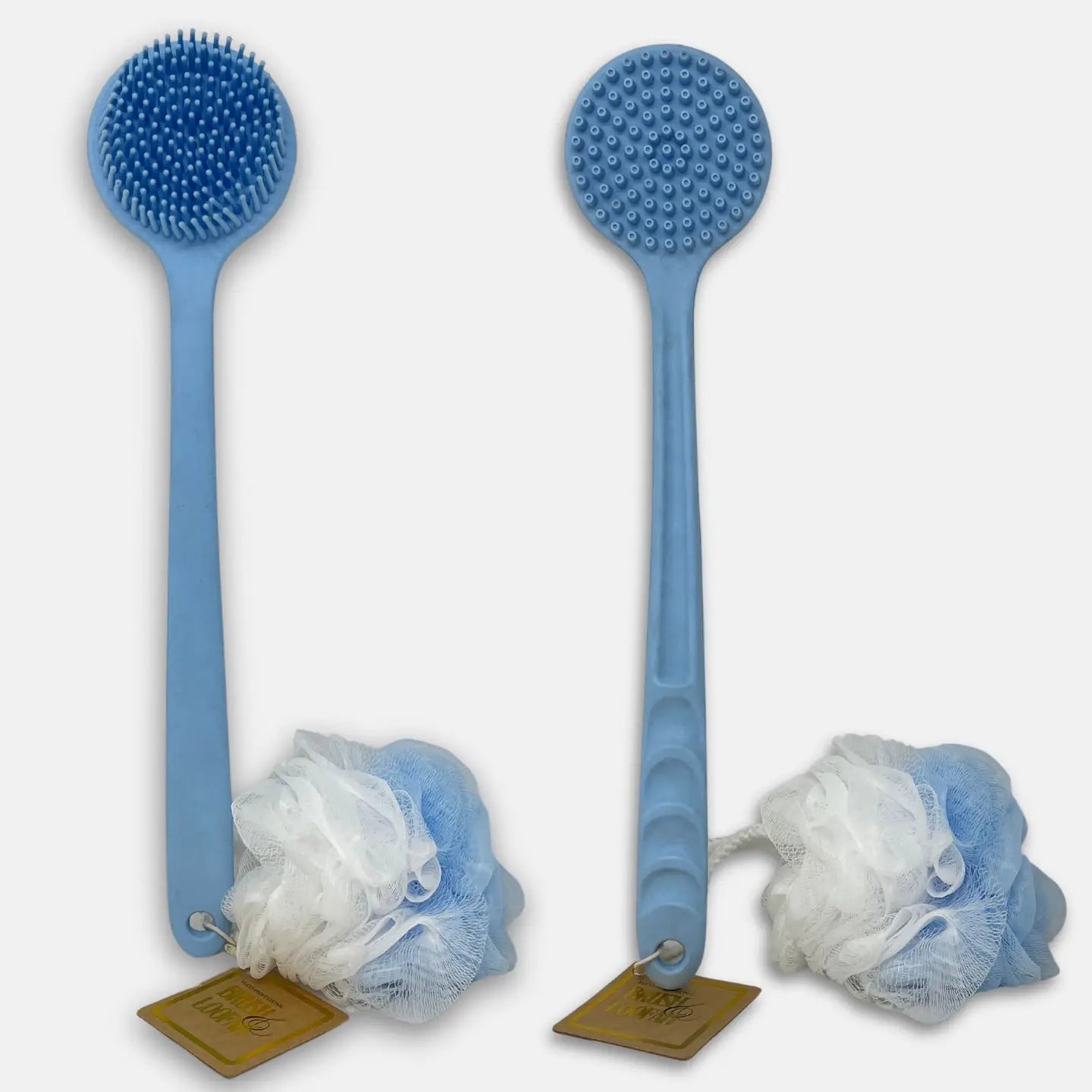 Brush & Loofah Set Pink and Blue