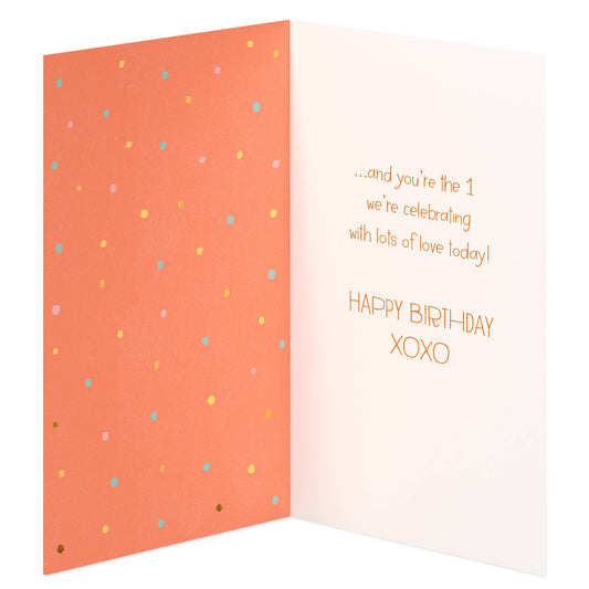 1st Birthday Card (You're 1-derful)