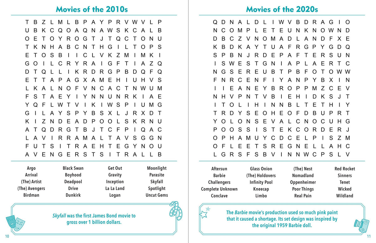 Through the Decades Large Print Word Search