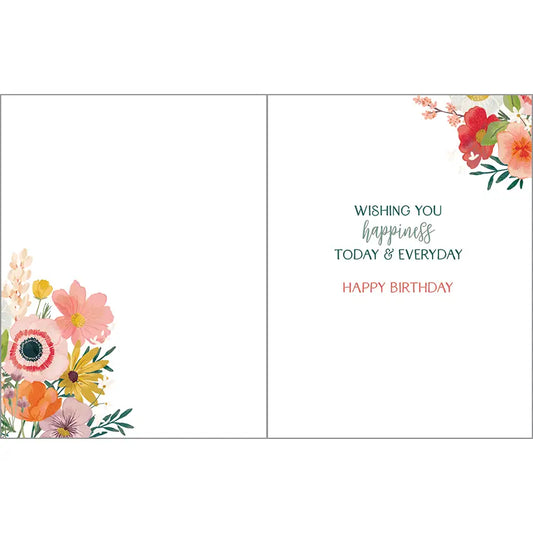 Birthday Greeting Card - Flower Vase