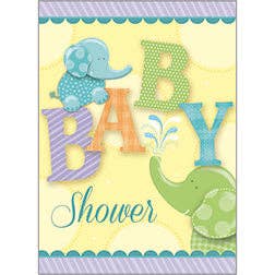 Elephant Duo - Faith Baby Shower Card