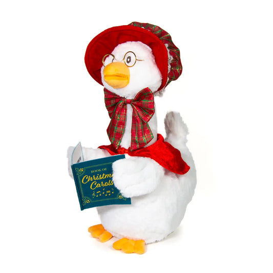 Carolin' Mother Goose | Animated Musical Singing Christmas Caroling Soft Plush Toy