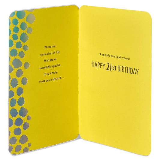 21st Birthday Card for Anyone (Celebrate in Style)