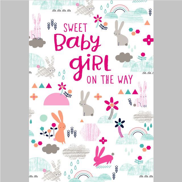 Baby Shower Card (Girl)