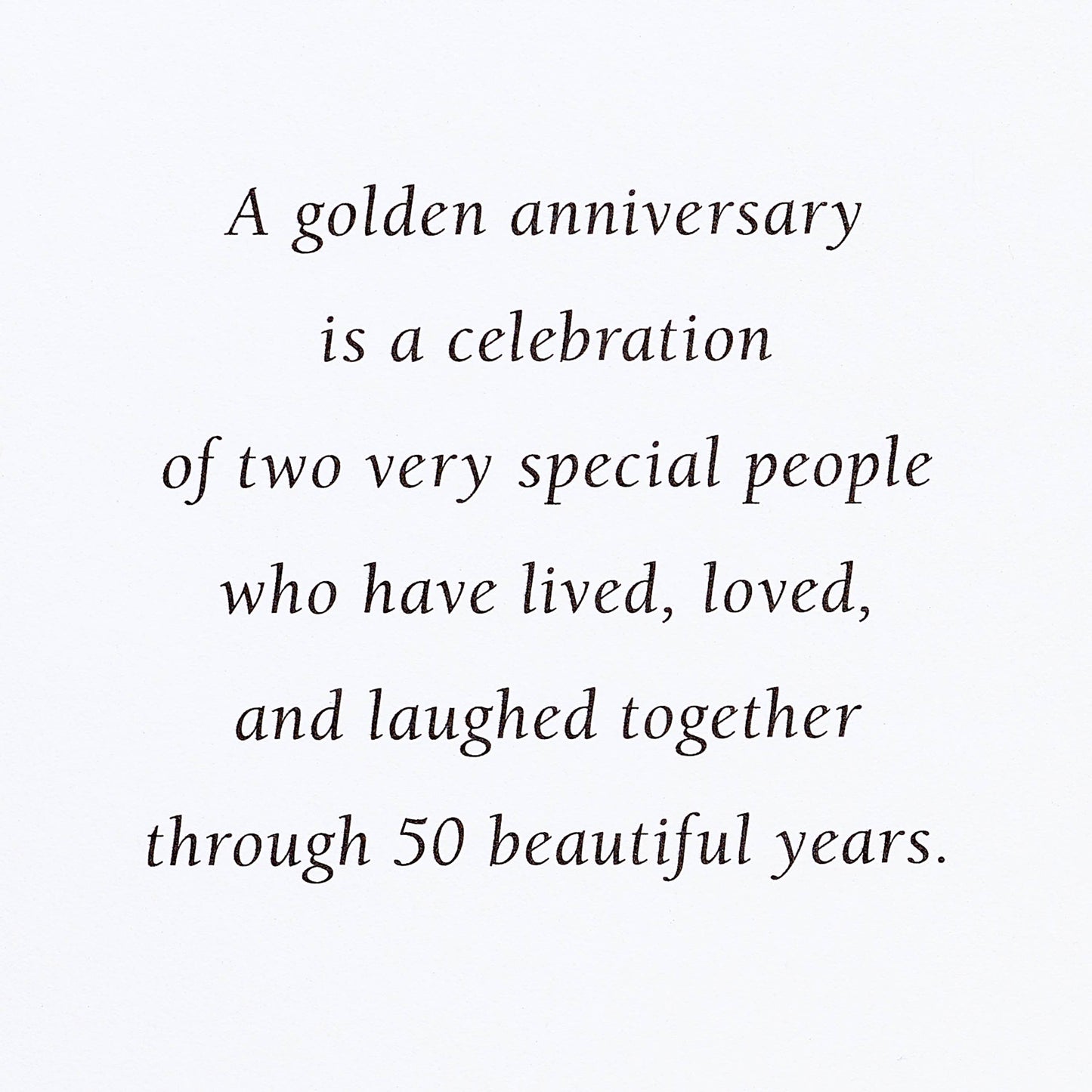 50 Golden Years Anniversary Card for Couple