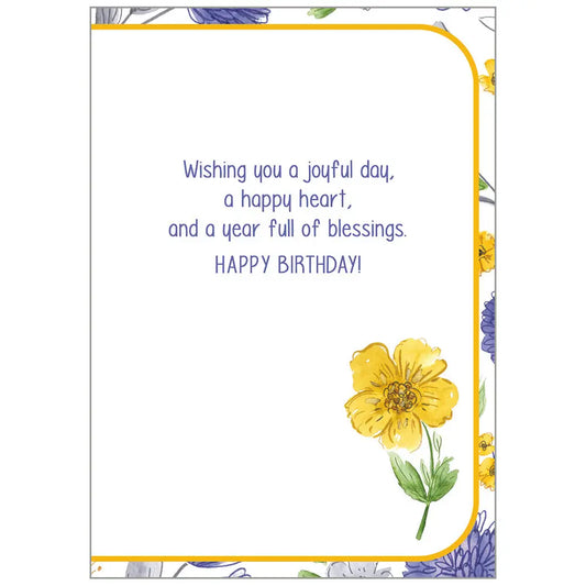 Yellow Hydrangeas - Faith Birthday Card