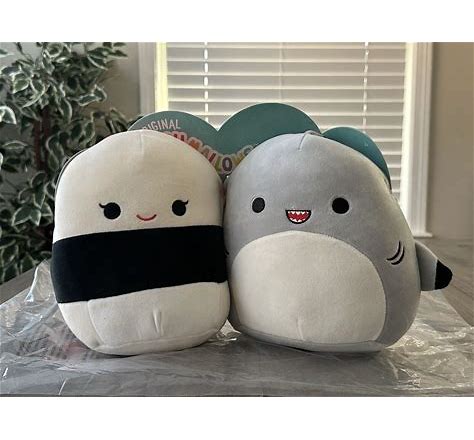Squishmallows Solenn the Sushi and Gordon the Shark Duo Perfect Pair Plush