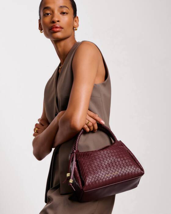 Nova Woven Texture Top Handle Bag