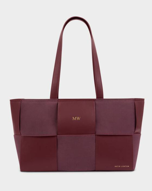 Taya Hand Woven Suedette Tote Bag