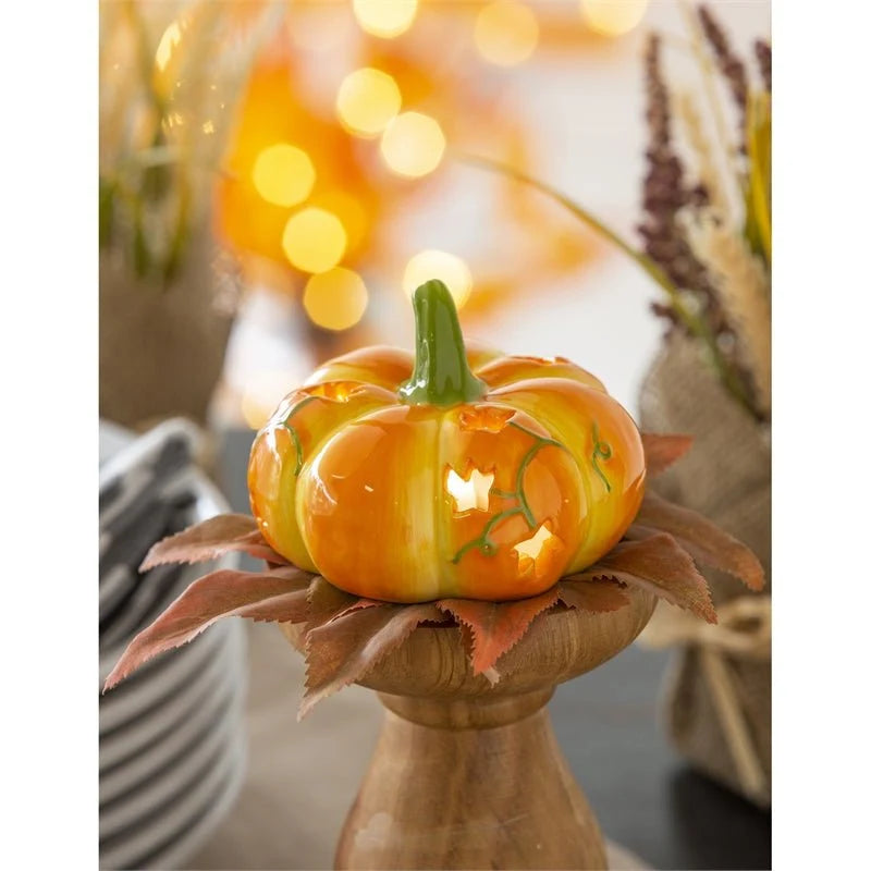 LED Ceramic Pumpkin Table Decor
