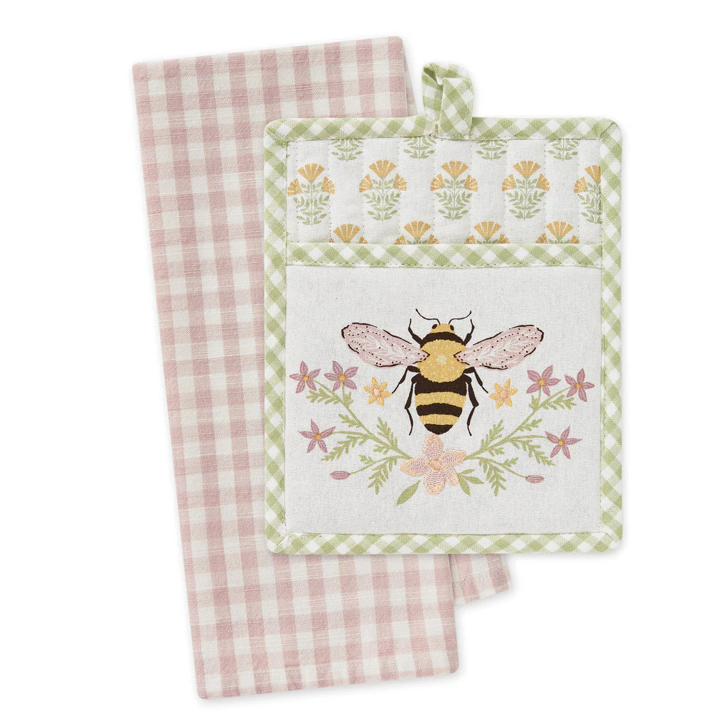 Honey Bee Potholder Gift Set