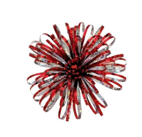 Large Red Holographic Bow