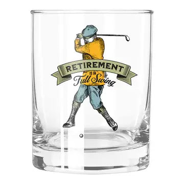 Retirement in Full Swing - Glass Tumbler