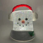 Ice Cube Glitter Snowman Face