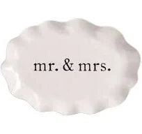 Mudpie Melamine Mr. & Mrs. Platter