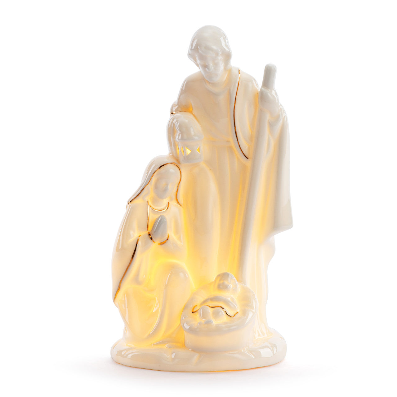 Ceramic LED Holy Family Figure