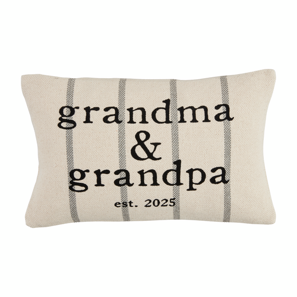 grandma & grandpa est. 2025 pillow
