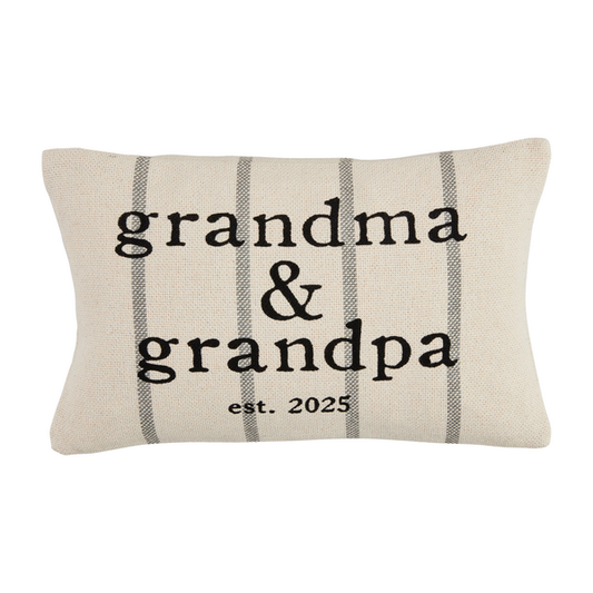 grandma & grandpa est. 2025 pillow