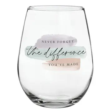 Never Forget - Stemless Wine Glass