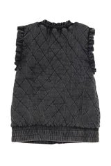 Quilted Ruffle Vest